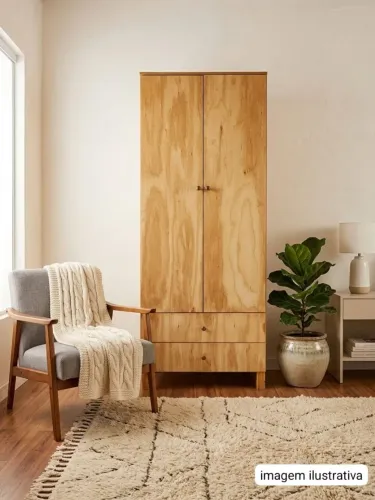  Guarda-Roupa Artesanal em Madeira | Estilo Escandinavo | Durabilidade para a Vida Toda