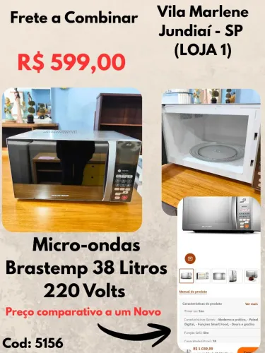 Micro-ondas Brastemp 38 Litros 220 Volts