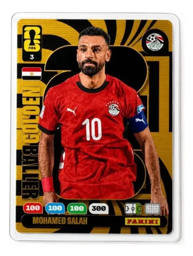 mohammed salah golden baller adrenalyn camisa egito futebol figurinha legend card