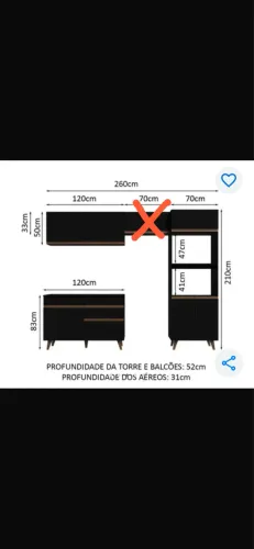 Armário de cozinha semi novo