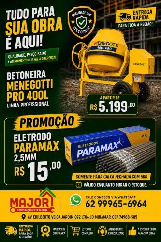 BETONEIRA MENEGOTTI LINHA PRÓ E RENTAL A PRONTA ENTREGA.