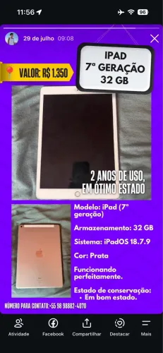 IPad de 7 geração 32GB