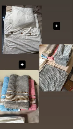 kit 2 lençóis com fronhas para cama de casal + 3 toalhas grandes + 6 capas para almofadas