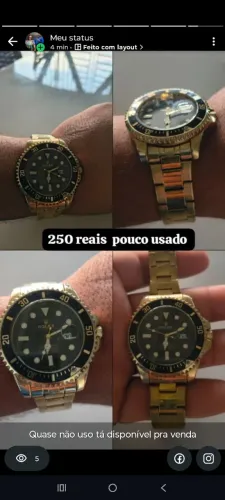 Relógio Rolex dourado novo