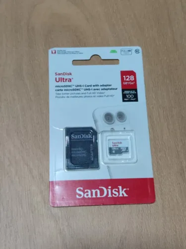 Cartão Micro SD 128GB SanDisk Ultra Autêntico para Armazenamento Lacrado