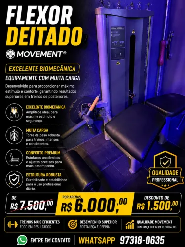Flexor deitado Movement de 7.5mil por 6mil
