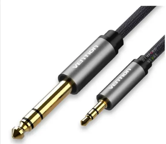 Cabo de Áudio Vention P2 para P10 Estéreo Fone de Mesa para DJ com 3m - NOVO