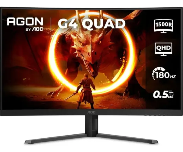 Monitor Gamer Curvo AOC AGON QUAD 32" 180Hz 0,5ms