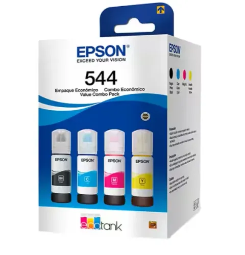 Tinta Epson, Preto, Ciano, Magenta, Amarelo, T544520-4P - Epson