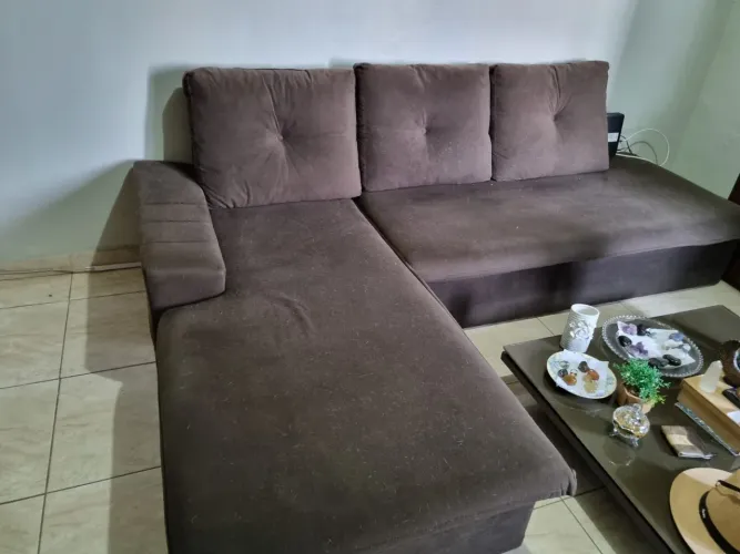 Vendo Sofá Veludo, R$ 400,00