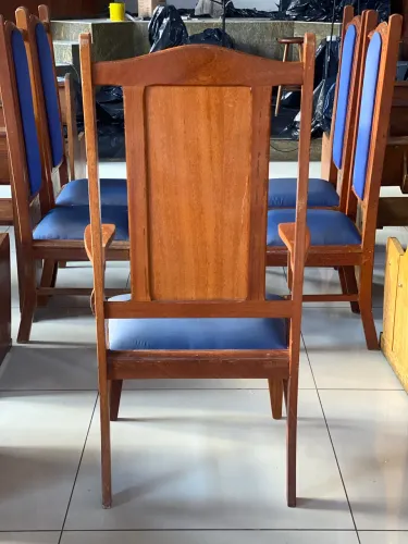 Conjunto 05 cadeiras para Igreja - Madeira 