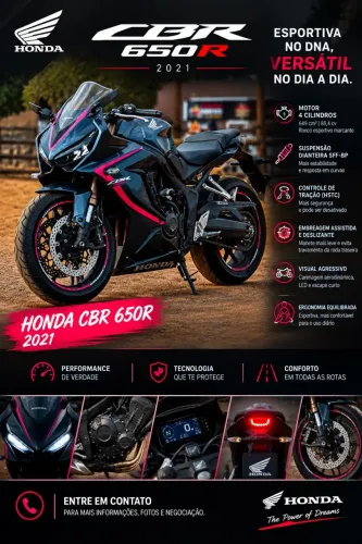 HONDA CBR 650R 2021 - 15.052 KM - IMPECÁVEL