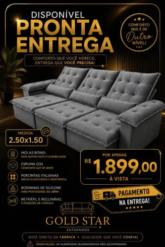 Promoção sofás direto da fábrica