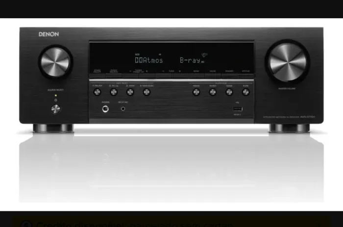 Receptor Denon AVR-S720h 7.2 Canais 8k Dolby Atmos Heos Preto