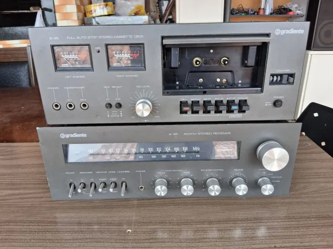 Receiver gradiente s95 em ótimo estado, tape deck s95 pra revisar 