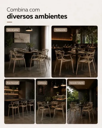 Kit 6 cadeiras empilhavel