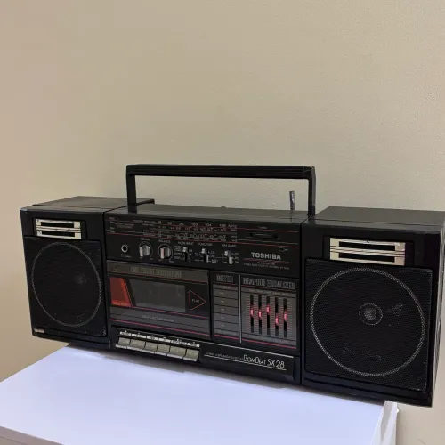 Rádio Gravador Toshiba BomBeat SX- 28 Funcionando - Vintage Retrô