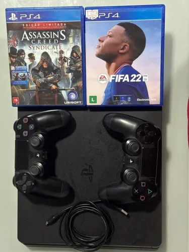 PlayStation 4 - 1 TB (tera) com 2 controles + 2 jogos!