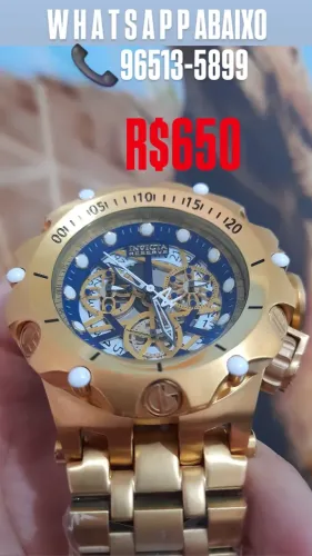 Relógio INVICTA VENOM HIBRID SKELETON MULTIFUNCIONAL - ENTREGAMOS 