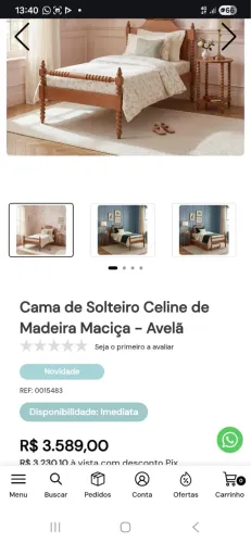 Cama infantil Tulipa Baby madeira maciça 