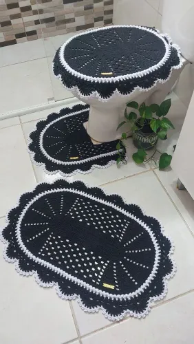 Jogo de banheiro em crochê