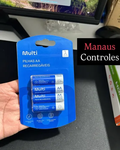 Pilhas AA Recarregáveis Multi 2500mAh Cartela com 4 Unidades