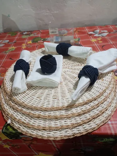 Jogo americano de sisal sousplat 4 peças completo