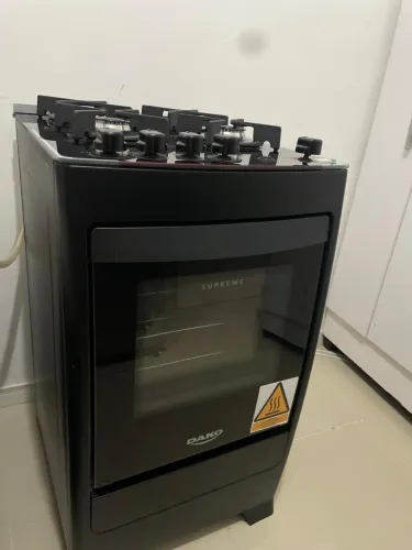 FOGÃO DAKO 4 BOCAS SUPREME GLASS COM MESA DE VIDRO