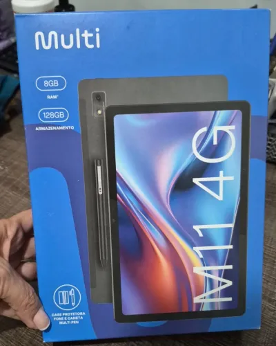 TABLET MULTI M118GB 128GB 4G CAPA E CANETA