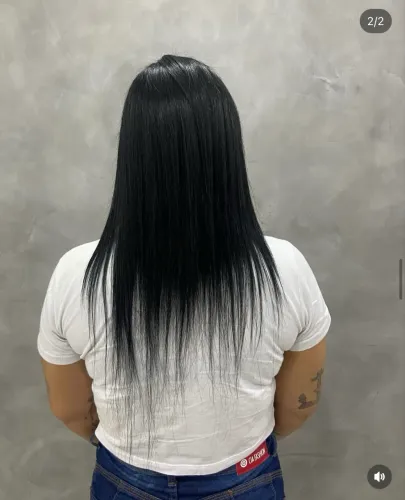 Cabelo brasileiro regional castanho médio perfeito estado