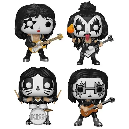 Funko Pop Rocks: KISS 3.75" Collectible Vinyl Figures (Set com 4)