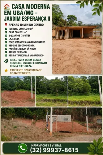 Casa moderna em Ubá/MG - Jardim Esperança II