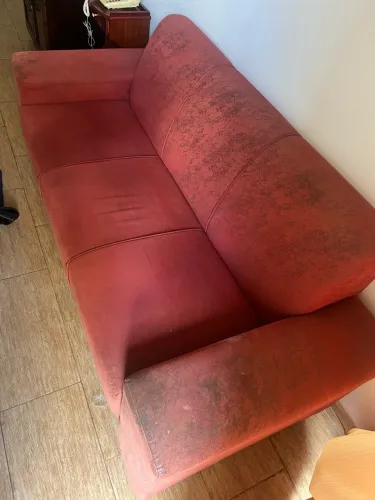 Sofá 3 Lugares Vermelho - Usado