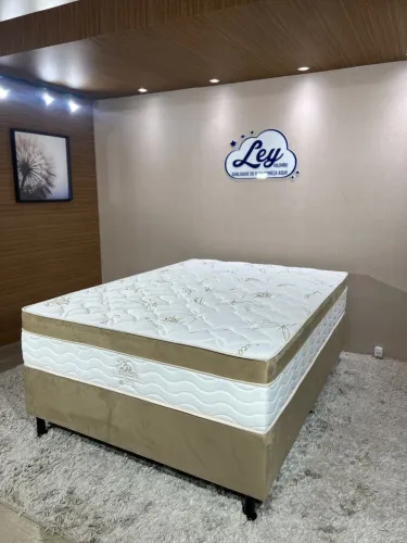Cama Casal Molas Ensacadas ( PRONTA ENTREGA )