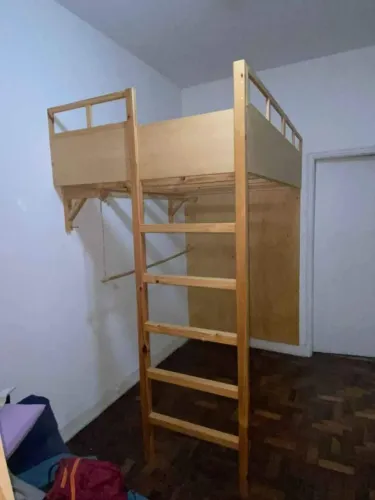 Cama de casal Beliche De Madeira Laminada