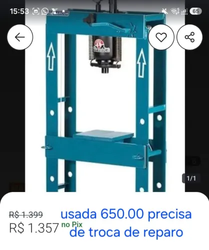 Prensa para 15 tonelada 