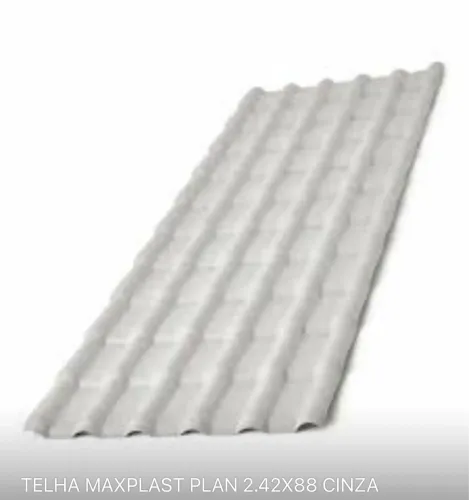 TELHA DE PVC 2,42 x 0,88m PLAN CINZA