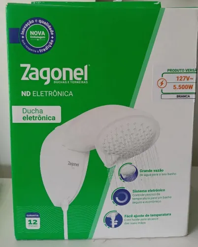 Chuveiro Eletrônico Zagonel 5500W 127V Branco