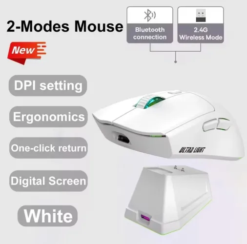 Mouse com base de carregamento 
