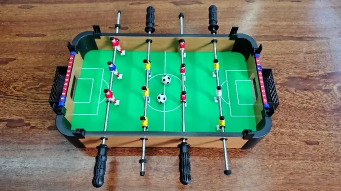 Jogos 3 Em 1 Pebolim - Ping pong e Hockey Portátil Diversão Tripla