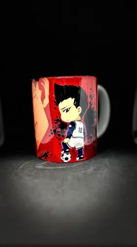 Caneca de porcelana anime blue lock 