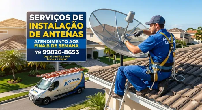 Técnico instalador de antenas todos os dias 