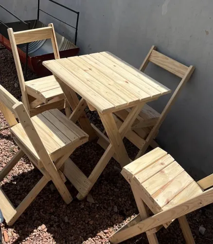Mesa de jardim, churrasco e bar