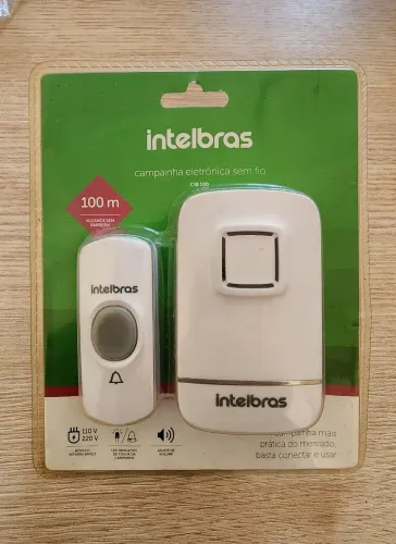 Campainha Eletrônica Sem Fio Cib 100 Intelbras 100 Mt Bivolt