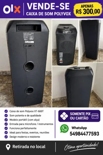 ? CAIXA DE SOM POLYVOX XT-660T À VENDA