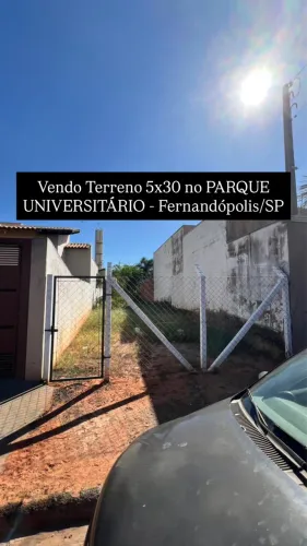 OPORTUNIDADE TERRENO NO PARQUE UNIVERSITÁRIO - FERNANDÓPOLIS/SP