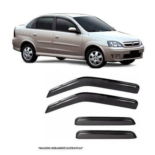 Calha de Chuva para novo Corsa cara de montana 4 Portas Hatch / Sedan 02/12