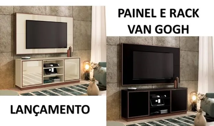 Combo Painel e Rack Van Gogh **novo na caixa**