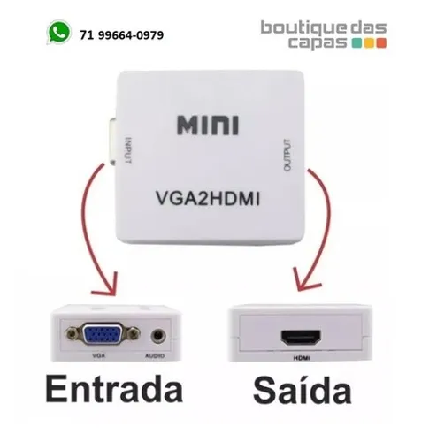 Conversor adaptador Vga Para Hdmi saida hdmi x entrada vga it-blue LE-4114