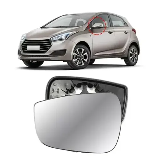 Lente Retrovisor Hyundai HB20 2013 à 2019 - Lente Esquerda